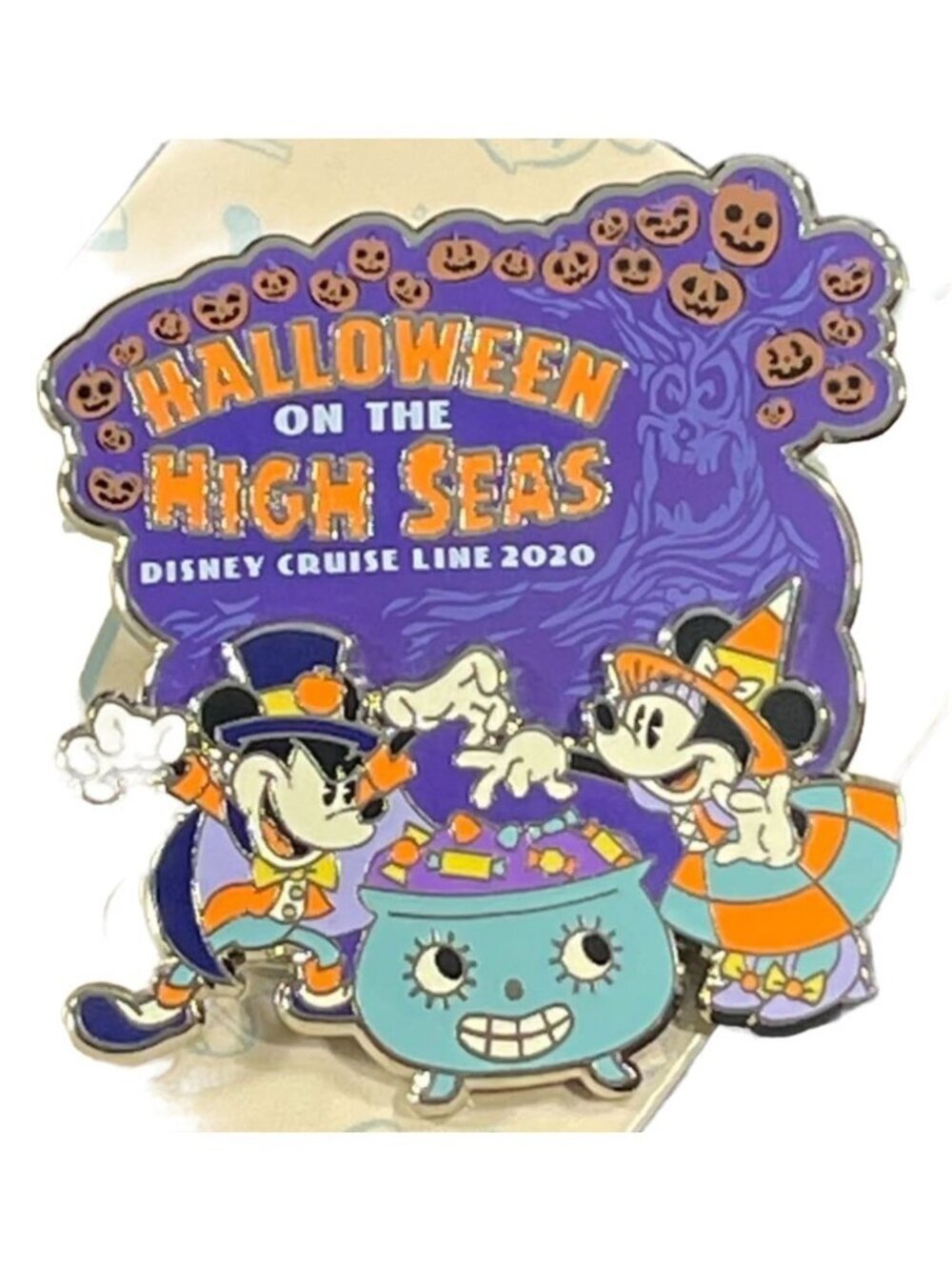 Disney Mickey Minnie Trading Pin Cruise Line Halloween High Sea Lapel Pin Brooch